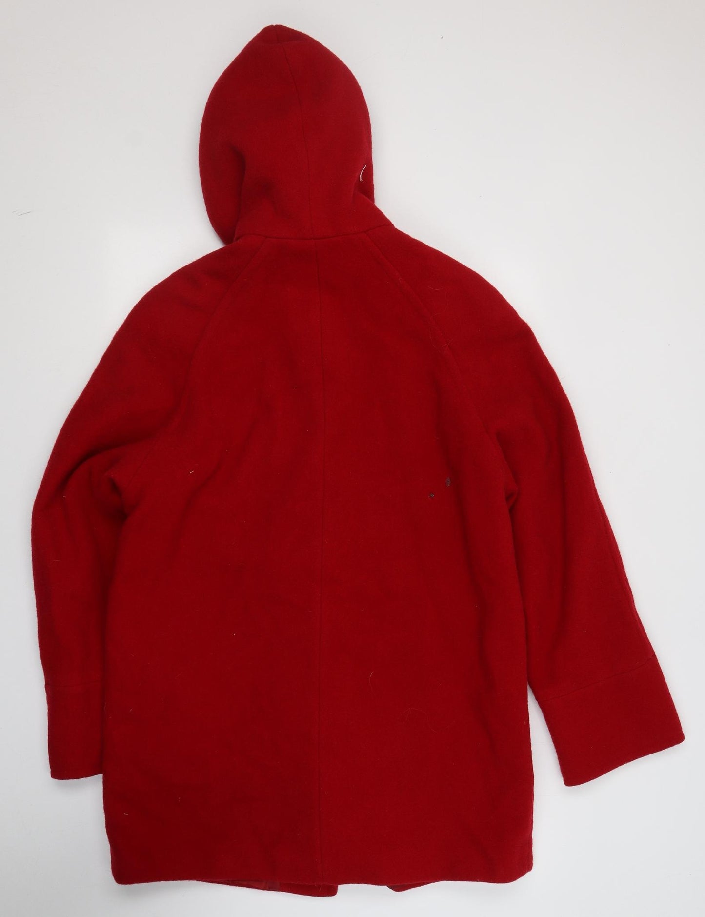 Essentials Womens Red   Pea Coat Coat Size 14  Button