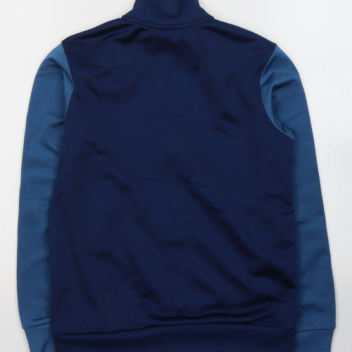 adidas Boys Blue  Polyester Full Zip Sweatshirt Size 7-8 Years  Zip