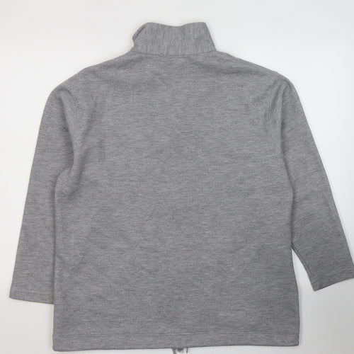 FABRIZIO  Womens Grey  Polyester Full Zip Sweatshirt Size M  Zip