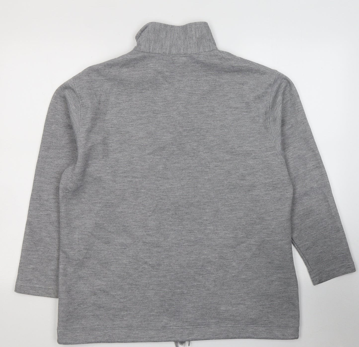 FABRIZIO  Womens Grey  Polyester Full Zip Sweatshirt Size M  Zip