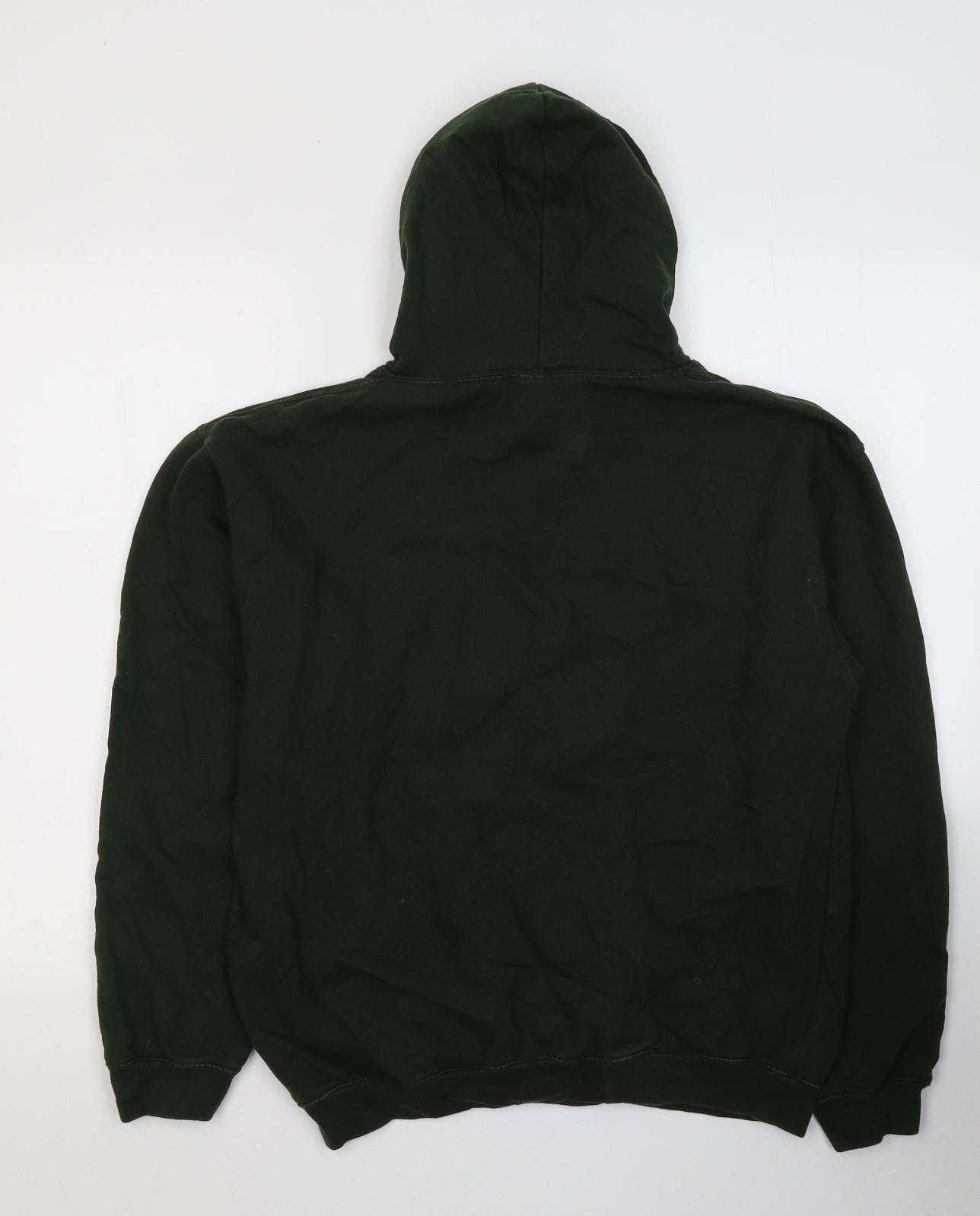 Justhoods Mens Green  Cotton Pullover Hoodie Size M   - wolves