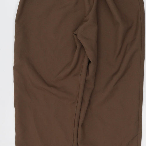 Made in England Womens Brown  Polyester Trousers  Size 16 L26 in Regular