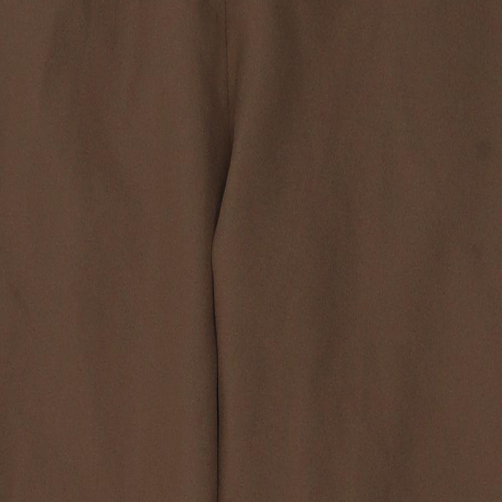 Made in England Womens Brown  Polyester Trousers  Size 16 L26 in Regular