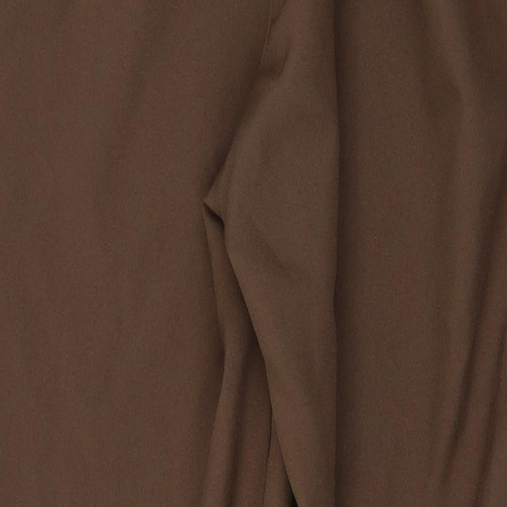 Made in England Womens Brown  Polyester Trousers  Size 16 L26 in Regular