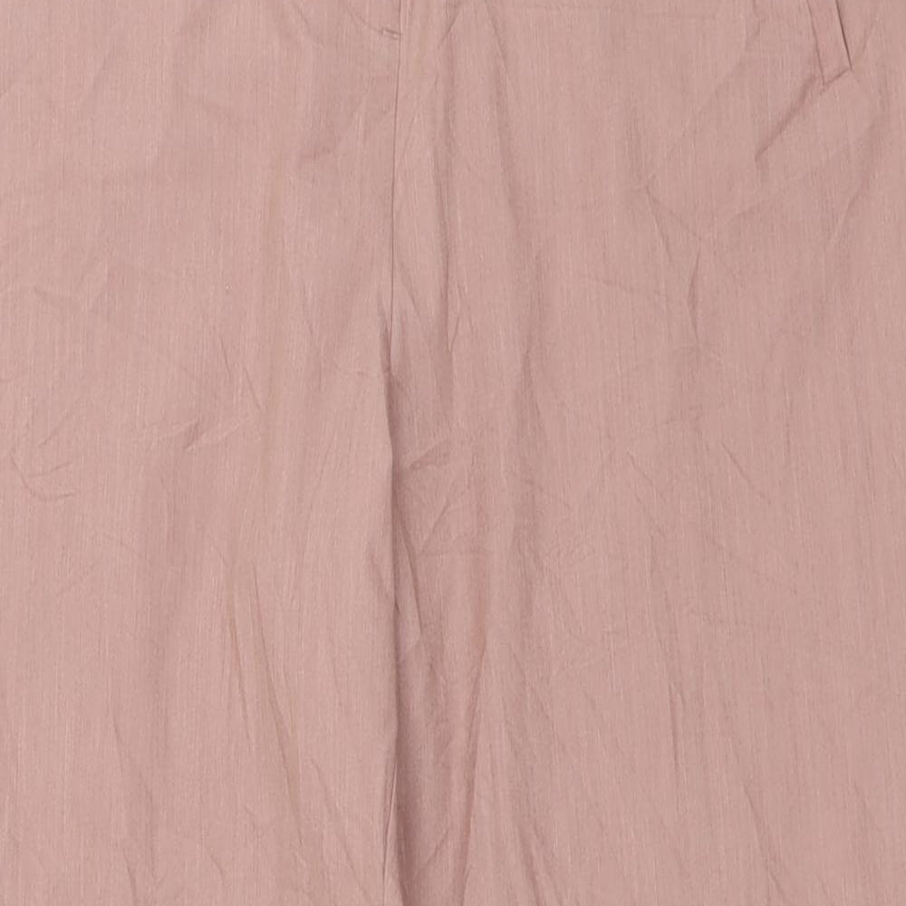 New Look Womens Pink  Polyester Trousers  Size 14 L26 in Regular Hook & Eye