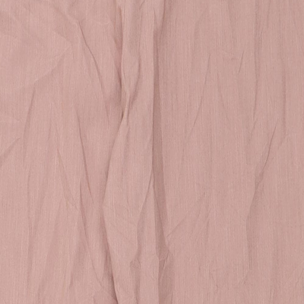 New Look Womens Pink  Polyester Trousers  Size 14 L26 in Regular Hook & Eye