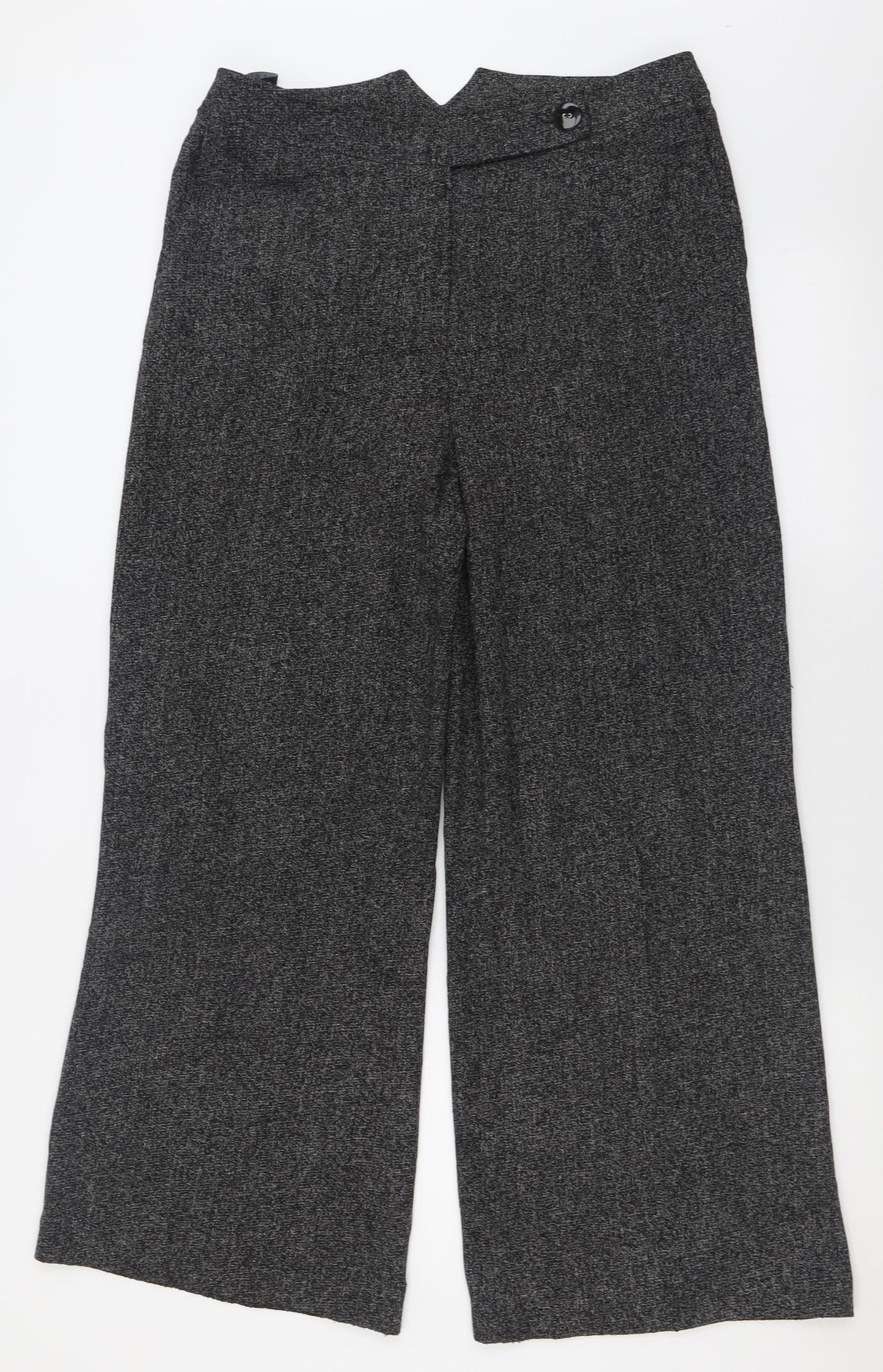 Alex & Co Womens Black  Polyester Trousers  Size 12 L29 in Regular Button
