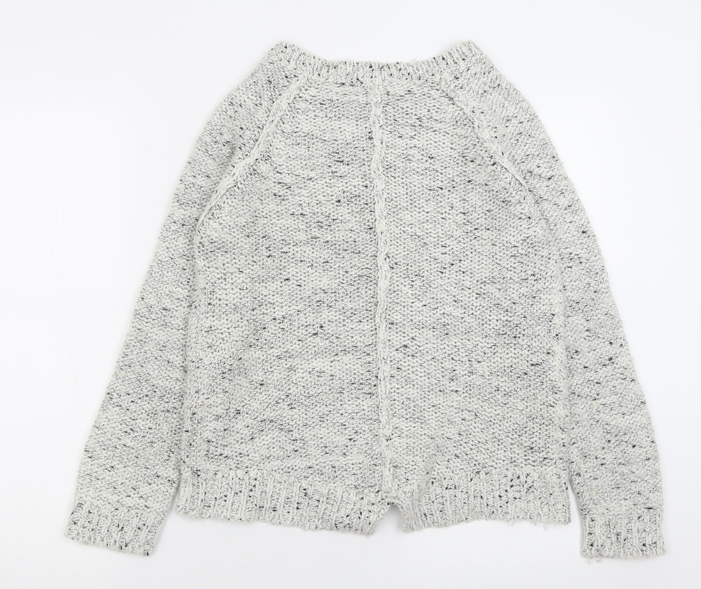 F&F Womens Grey Crew Neck  Acrylic Pullover Jumper Size 14