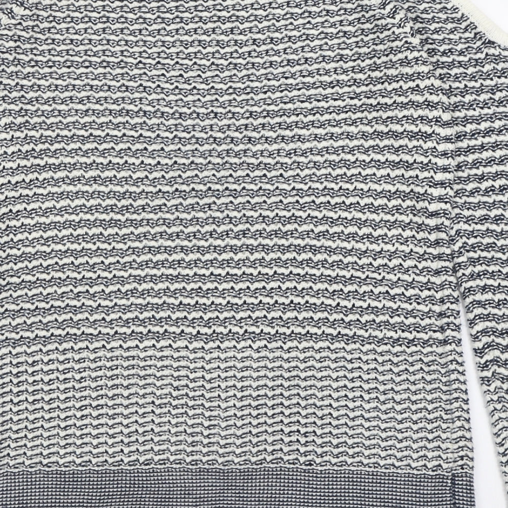 TU Womens Blue Crew Neck  Acrylic Pullover Jumper Size 14   - Cold Shoulder