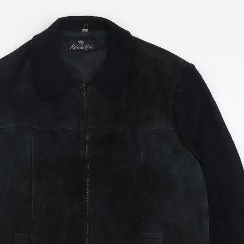 Roberto Carlo Mens Black   Jacket  Size L  Zip