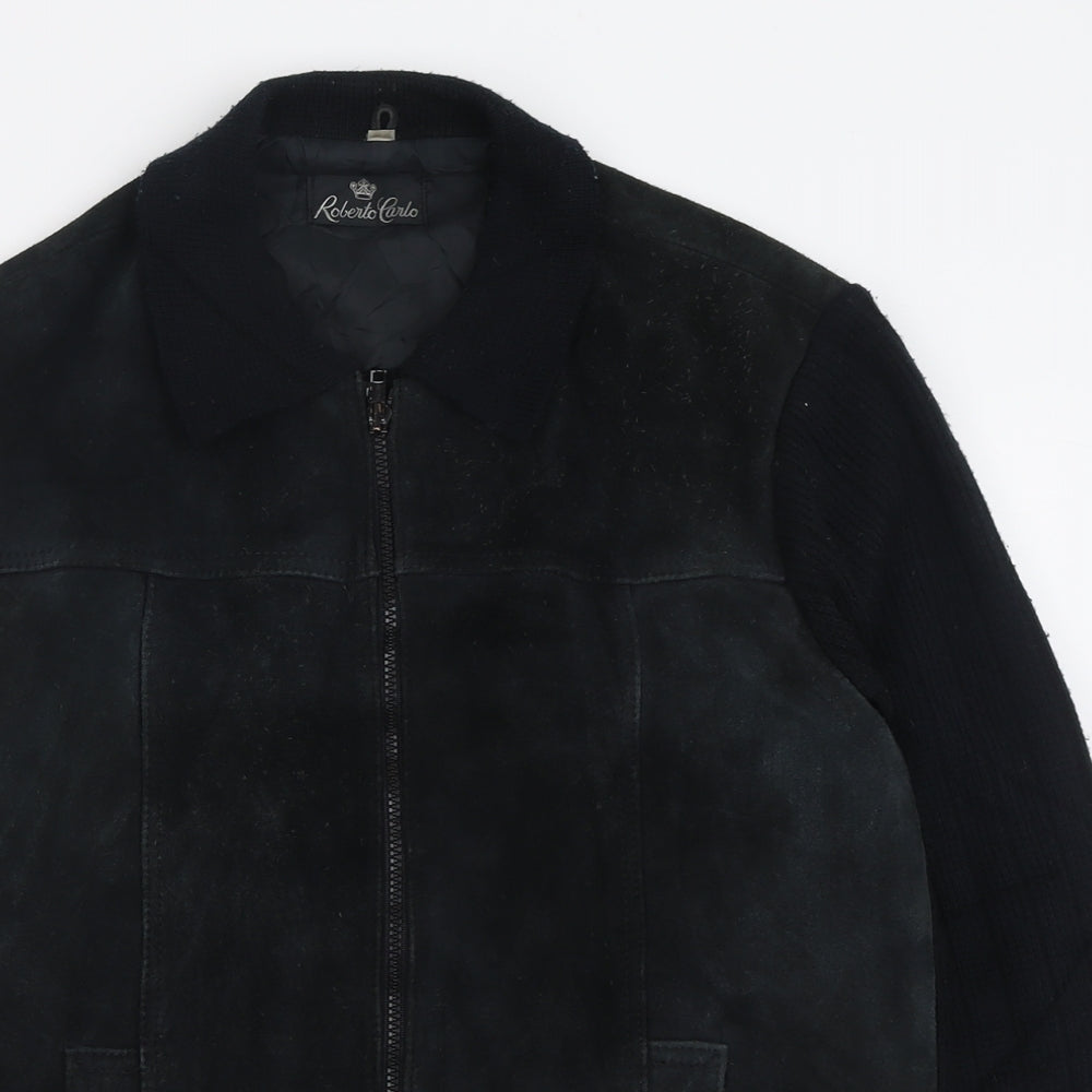 Roberto Carlo Mens Black   Jacket  Size L  Zip