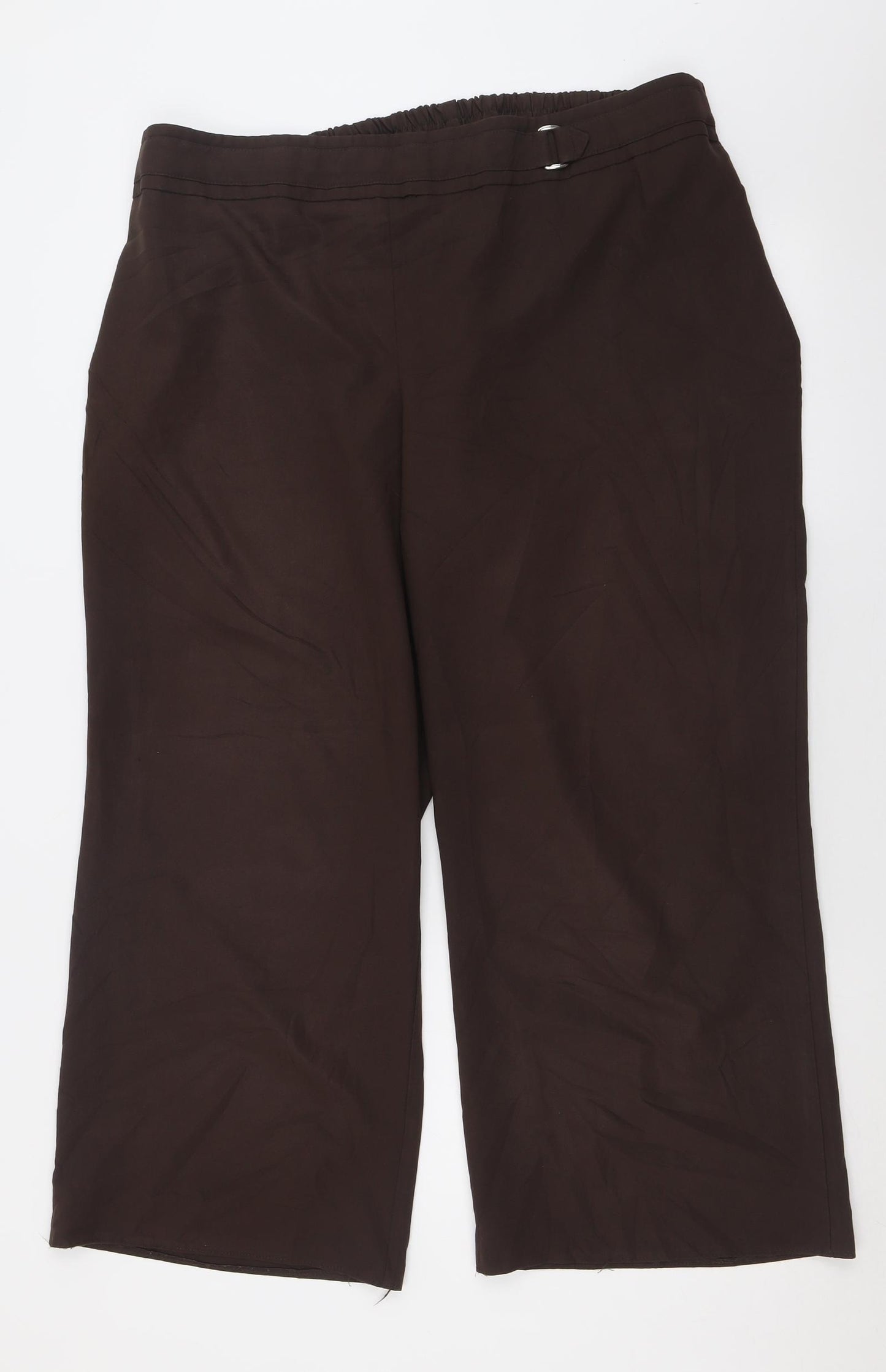 essence Womens Brown  Polyester Trousers  Size 24 L28 in Regular