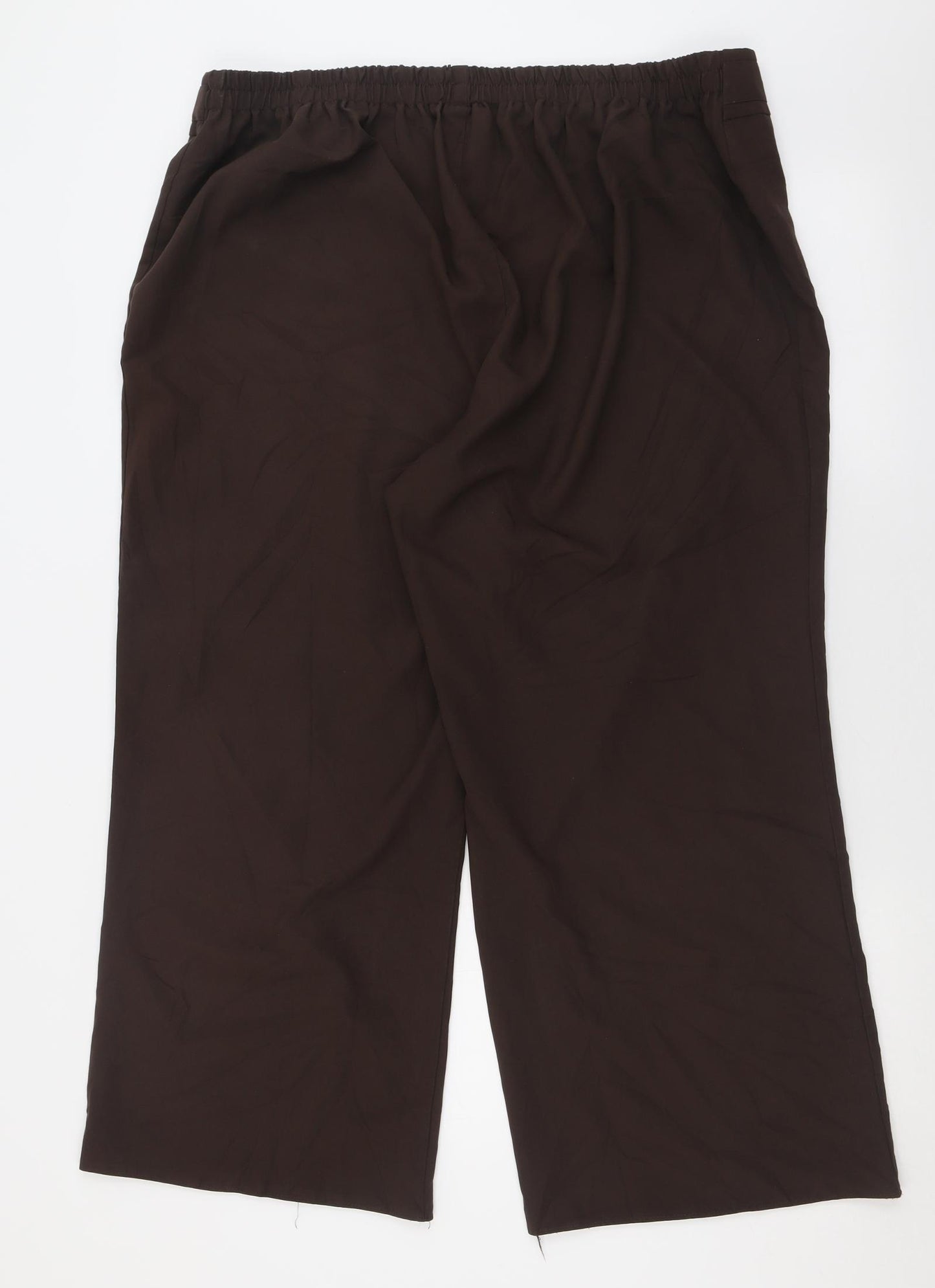 essence Womens Brown  Polyester Trousers  Size 24 L28 in Regular