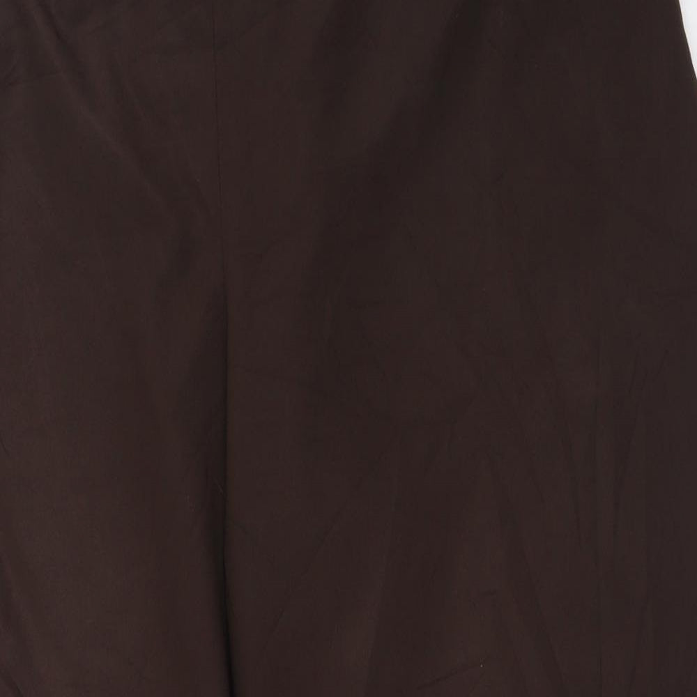 essence Womens Brown  Polyester Trousers  Size 24 L28 in Regular