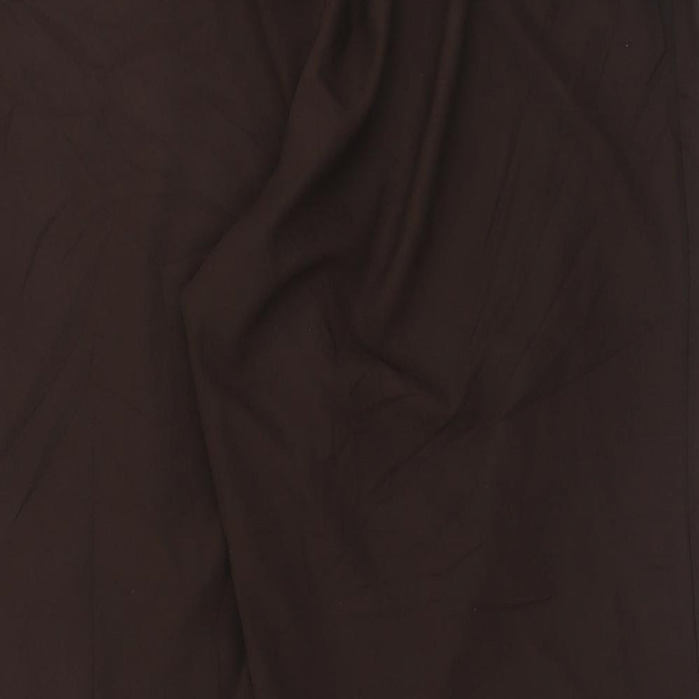 essence Womens Brown  Polyester Trousers  Size 24 L28 in Regular