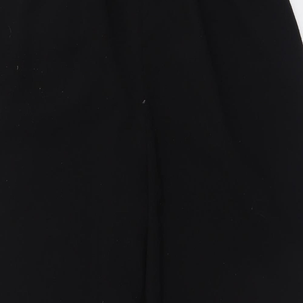 George Womens Black  Polyester Cropped Trousers Size 12 L20 in Regular Tie