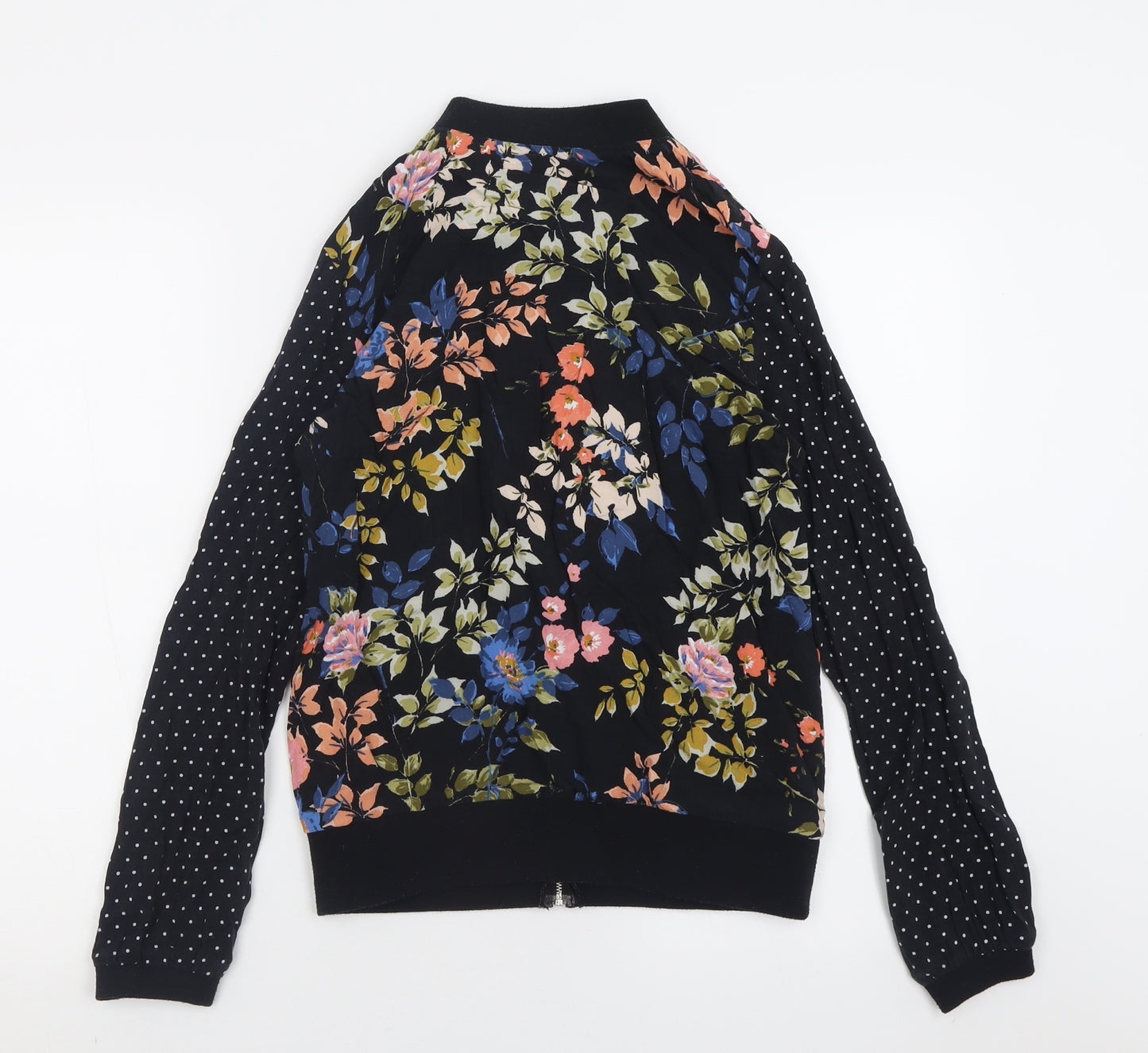 Papaya Womens Black Floral  Jacket  Size 12  Zip