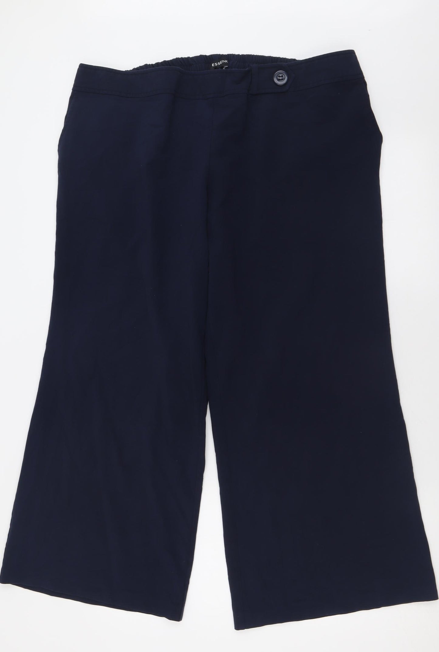 essence Womens Blue  Polyester Trousers  Size 24 L30 in Regular