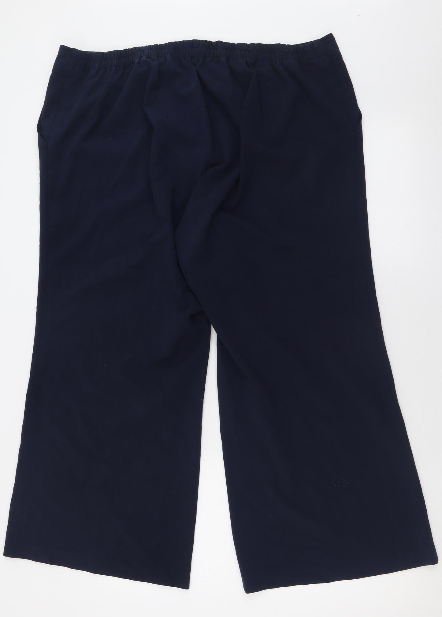 essence Womens Blue  Polyester Trousers  Size 24 L30 in Regular