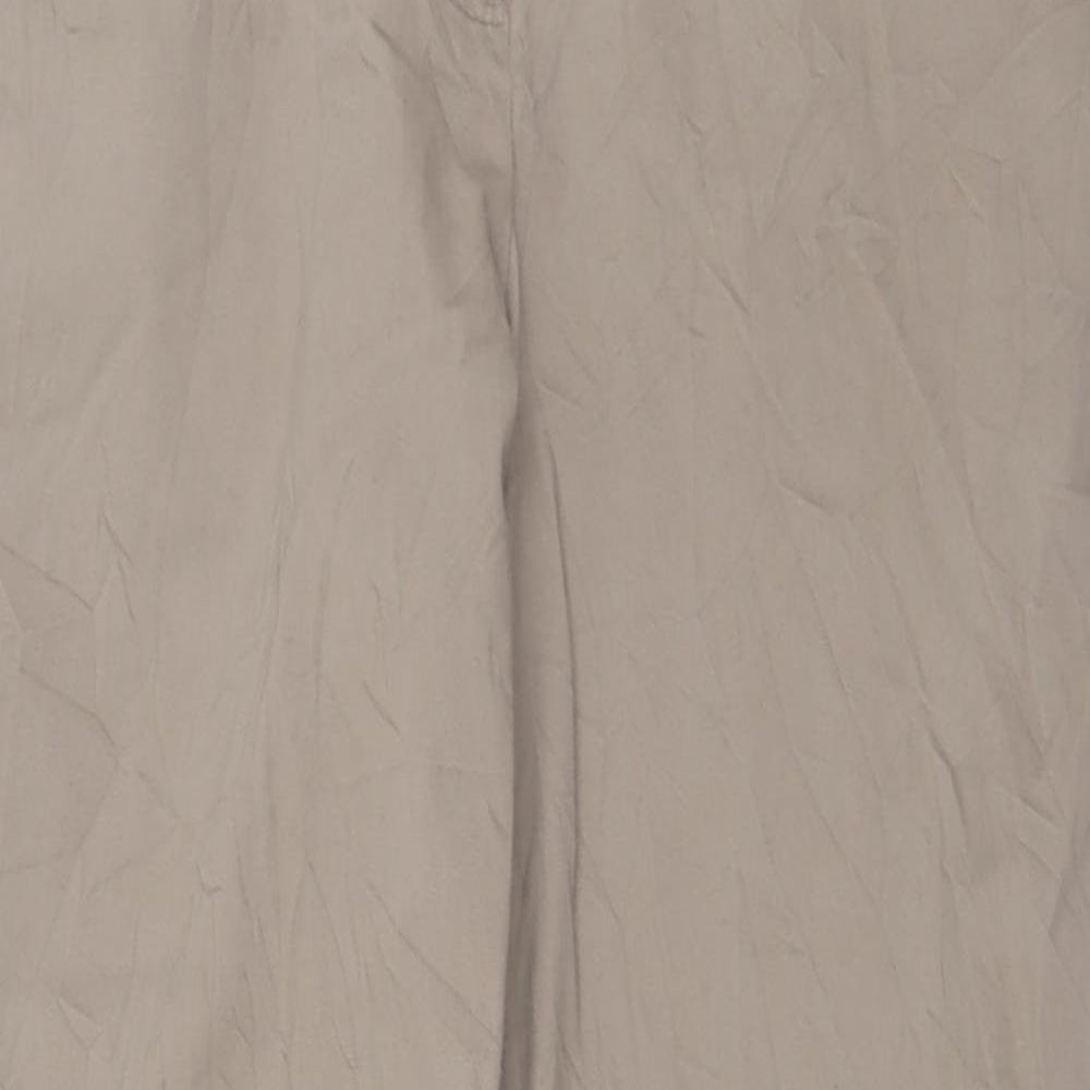 Buffalo Womens Beige  Cotton Trousers  Size 12 L30 in Regular Button