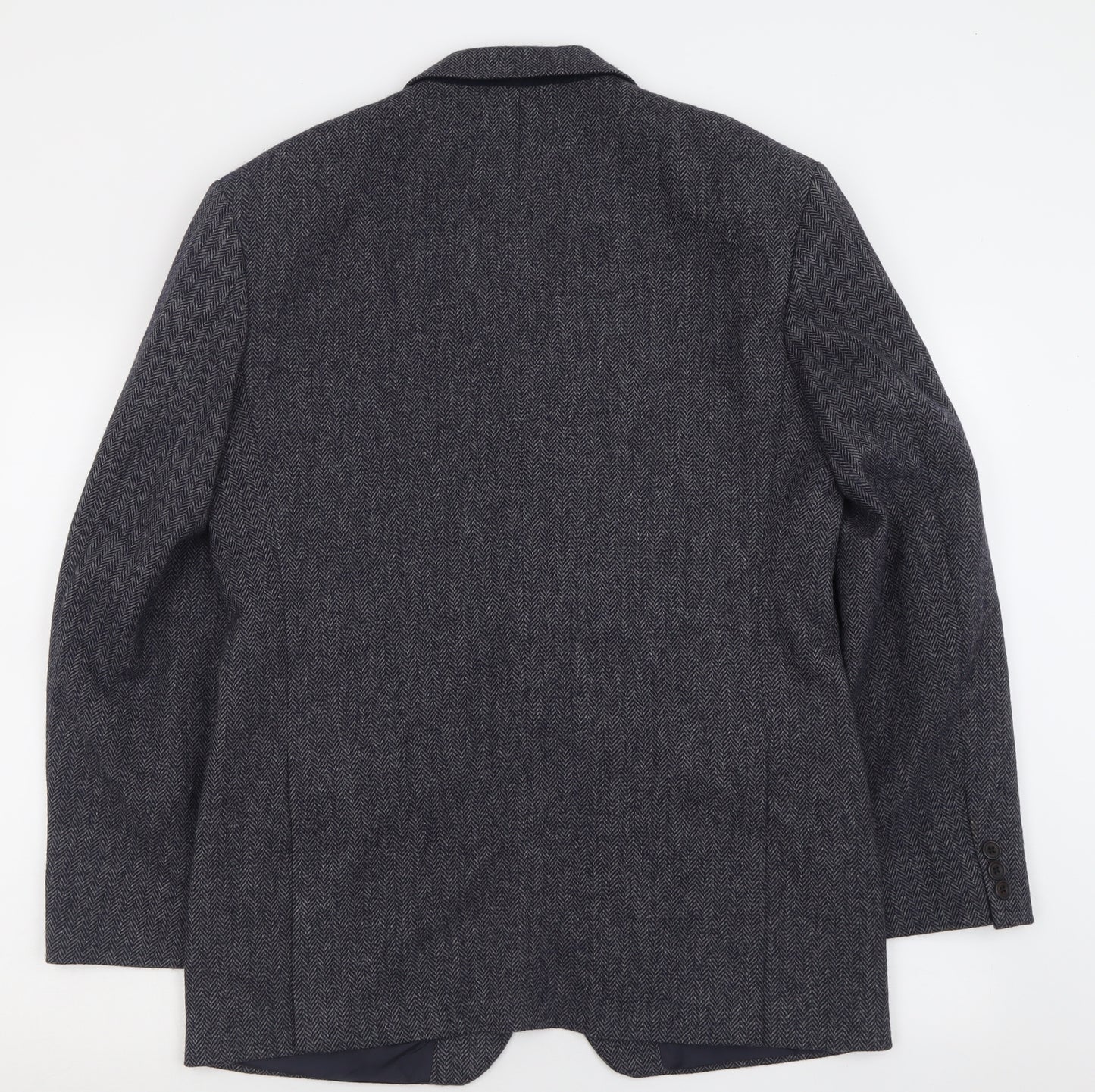 Marks and Spencer Mens Blue  Wool Jacket Suit Jacket Size 38