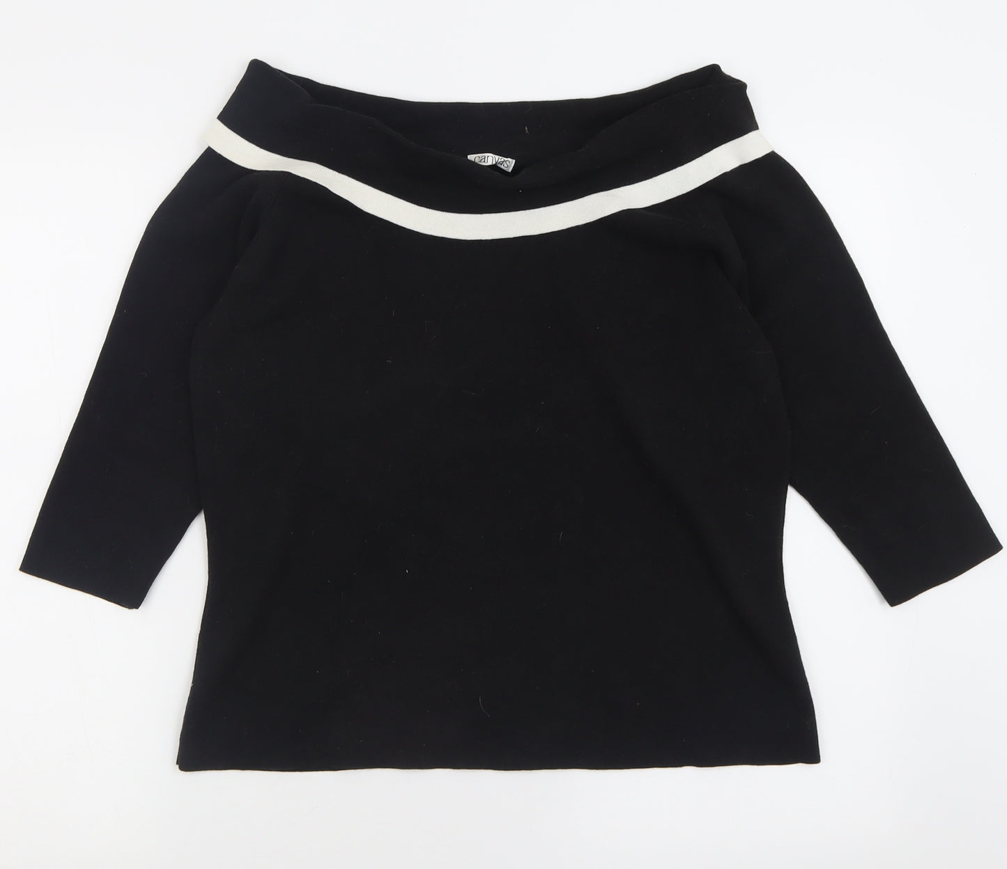Littlewoods Womens Black Roll Neck  Ramie Pullover Jumper Size 20