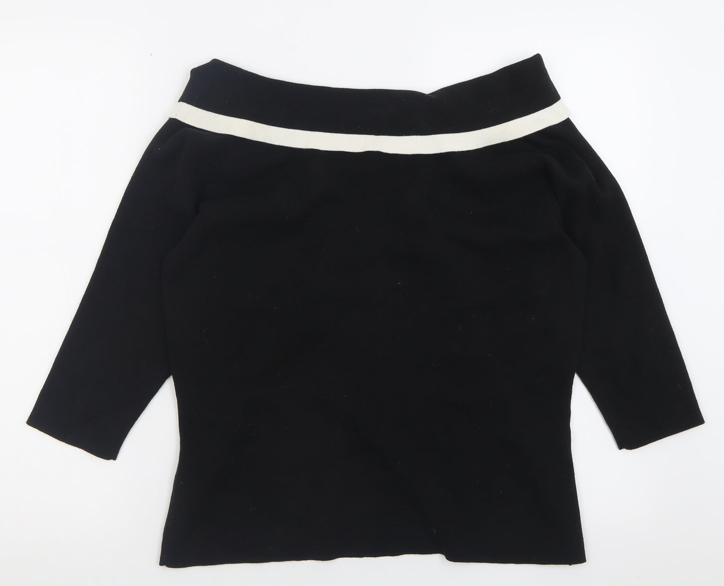 Littlewoods Womens Black Roll Neck  Ramie Pullover Jumper Size 20