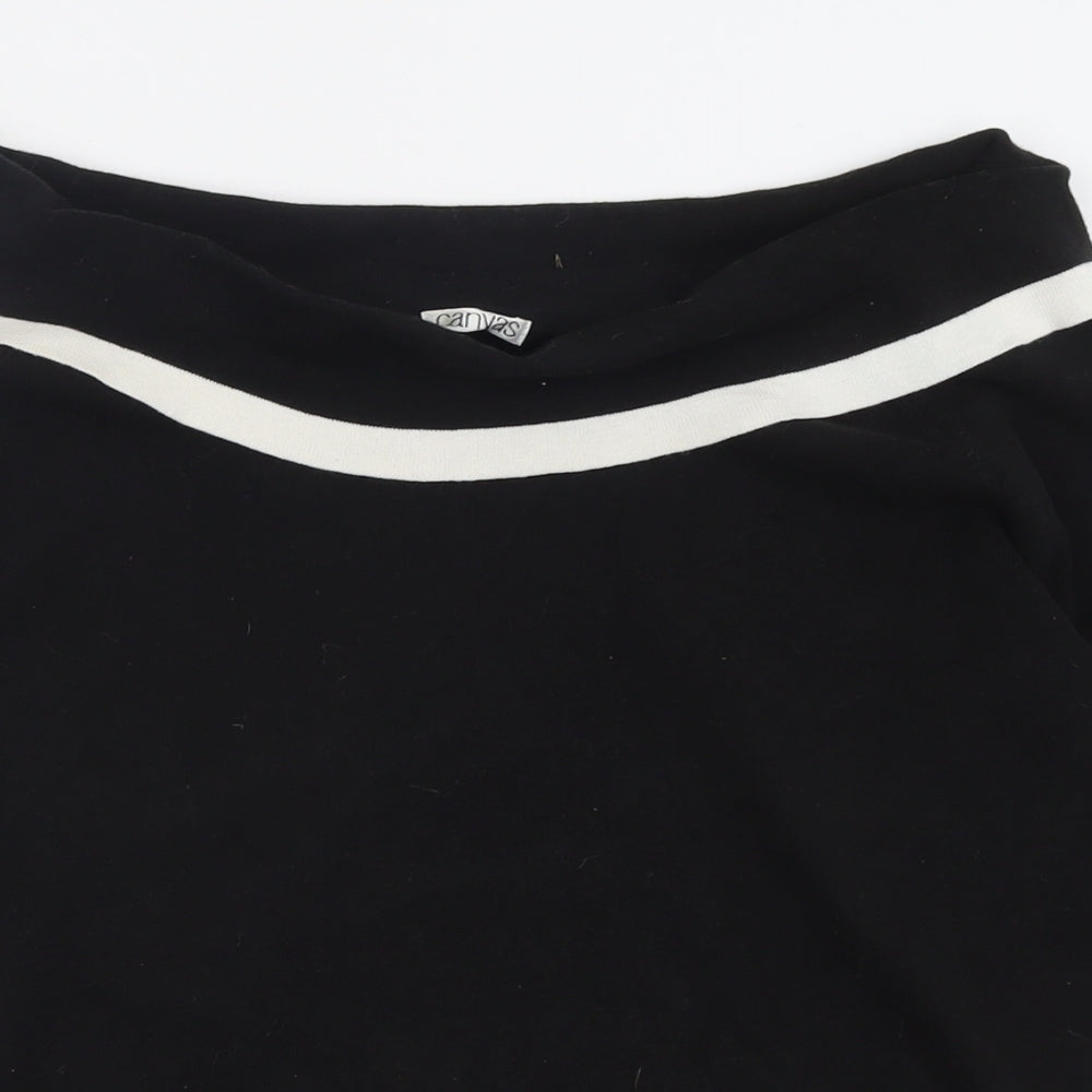 Littlewoods Womens Black Roll Neck  Ramie Pullover Jumper Size 20