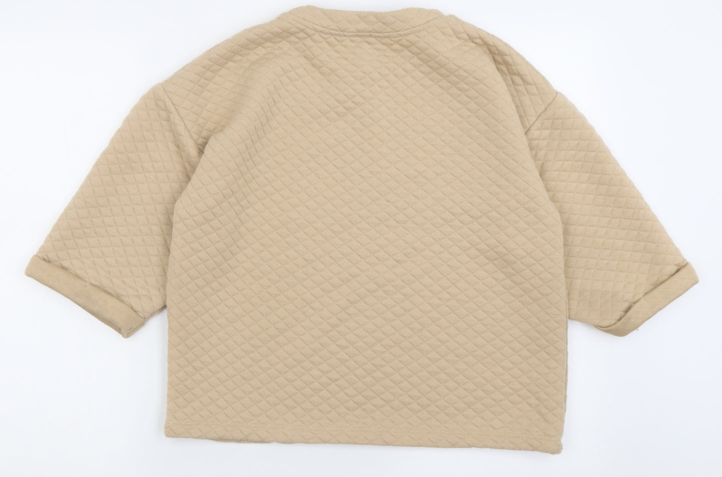River Island Womens Beige Crew Neck  Polyester Pullover Jumper Size S