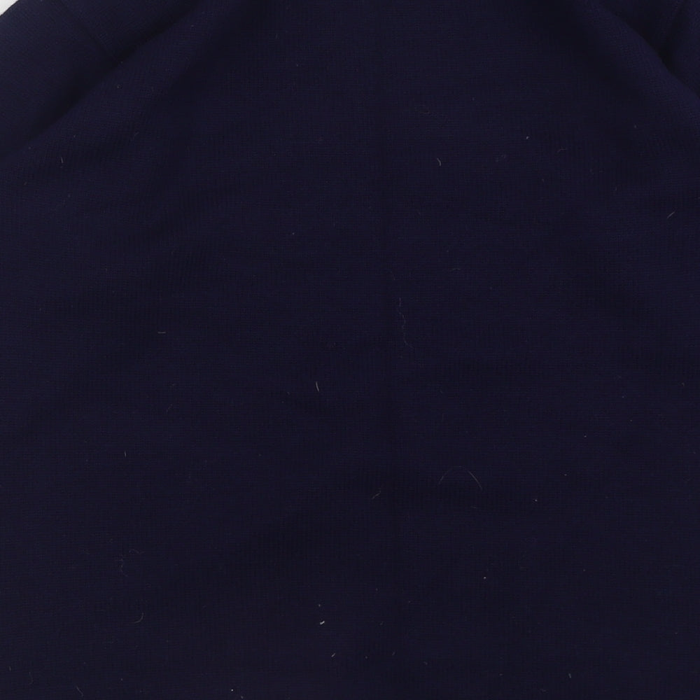 Preworn Womens Blue Crew Neck Argyle/Diamond Wool Pullover Jumper Size 10