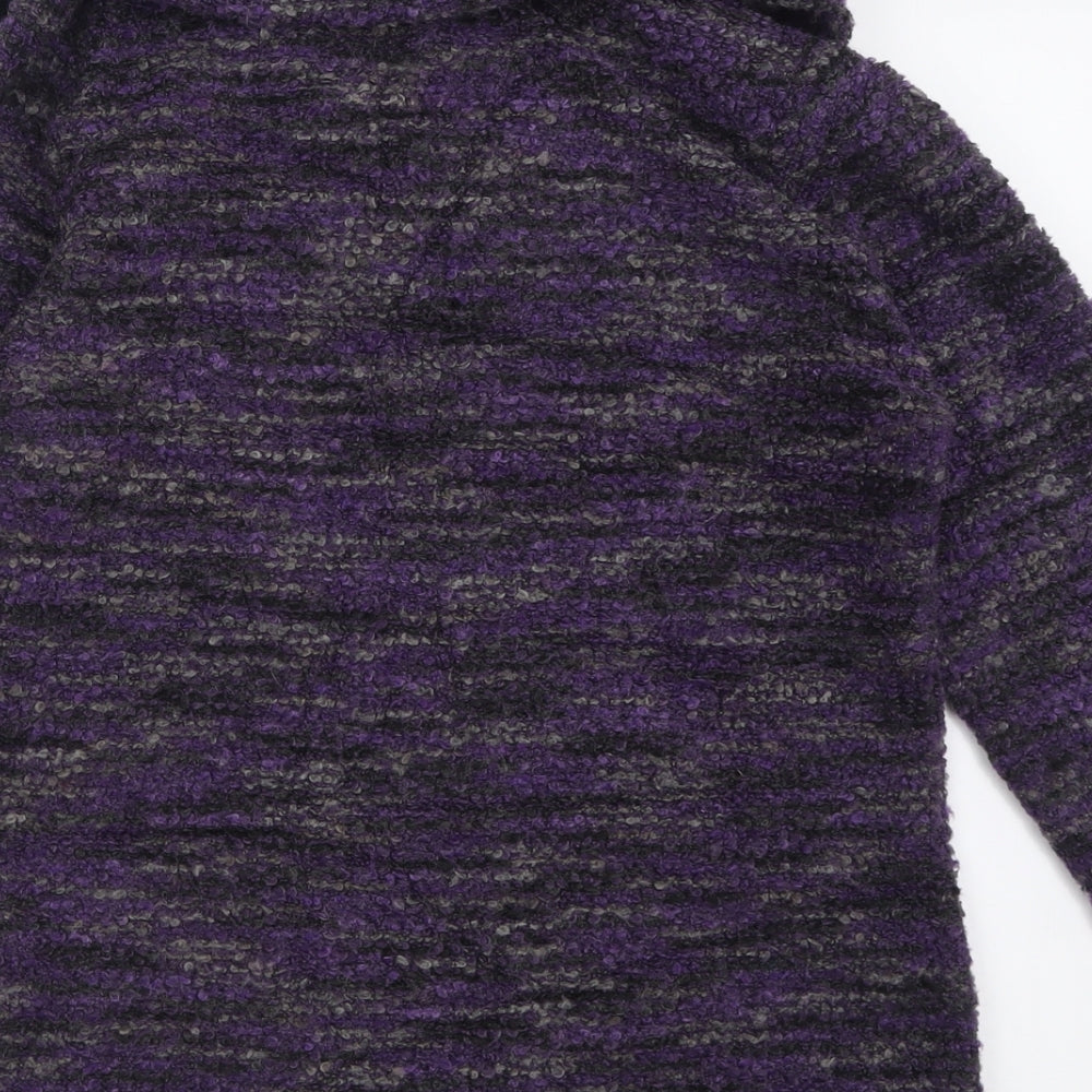 Klass Womens Purple Roll Neck  Acrylic Pullover Jumper Size S