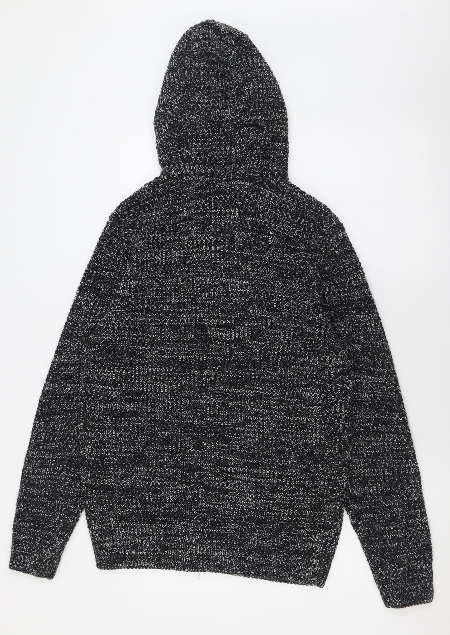 NEXT Mens Black  Acrylic Full Zip Hoodie Size M