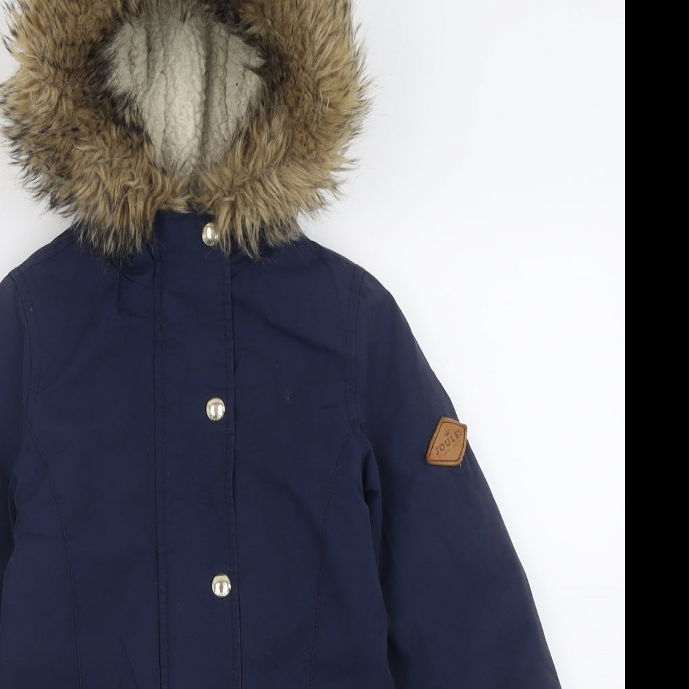 Joules Girls Blue   Basic Coat Coat Size 6 Years  Zip