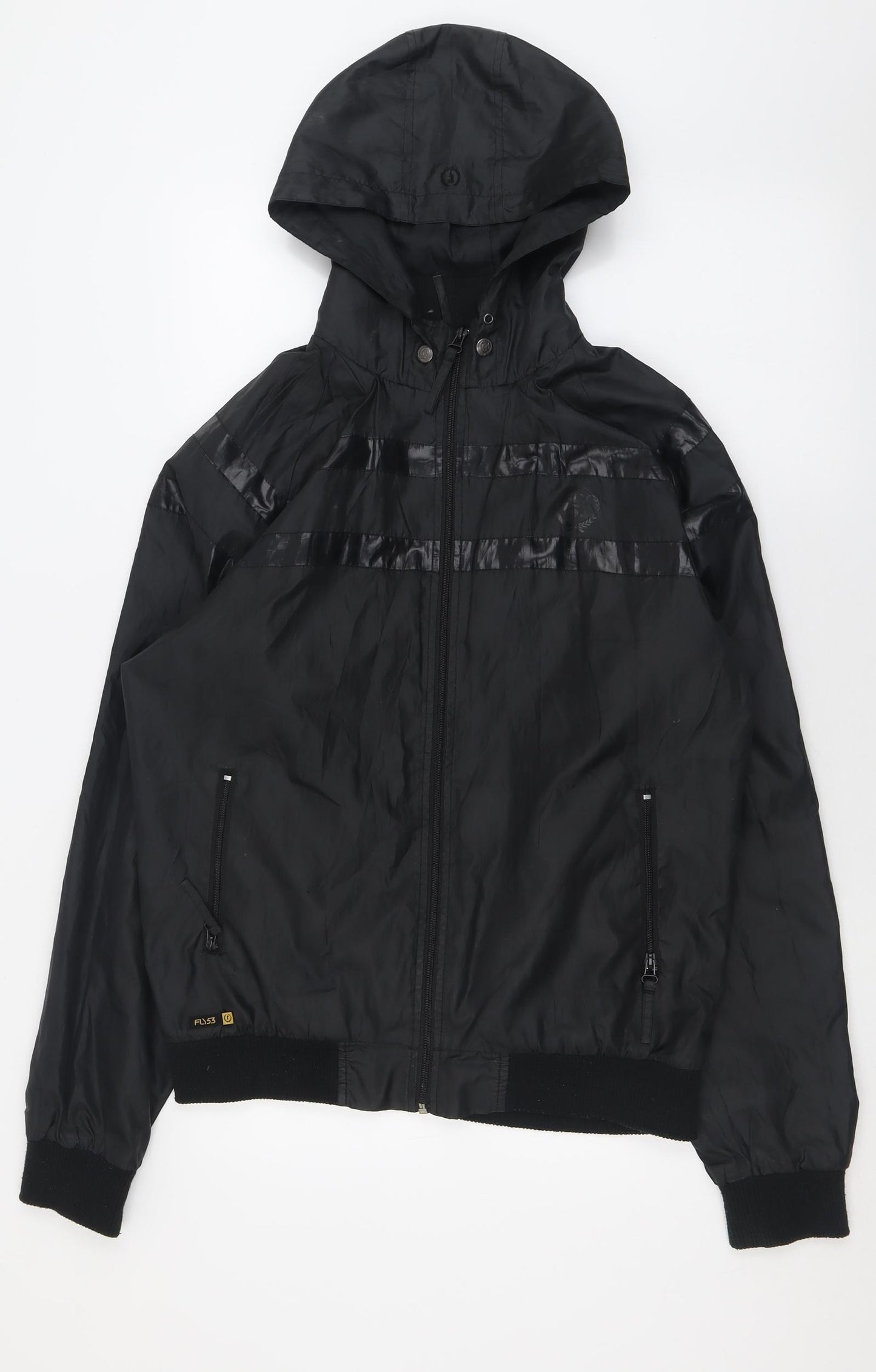 FLY53 Mens Black   Jacket  Size L  Zip