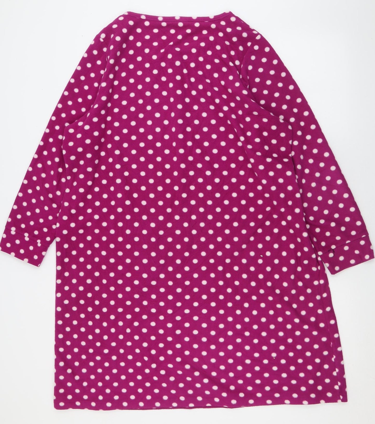Marks and Spencer Womens Purple Polka Dot Polyester Cami Nightshirt Size 20