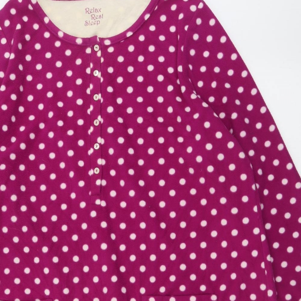 Marks and Spencer Womens Purple Polka Dot Polyester Cami Nightshirt Size 20