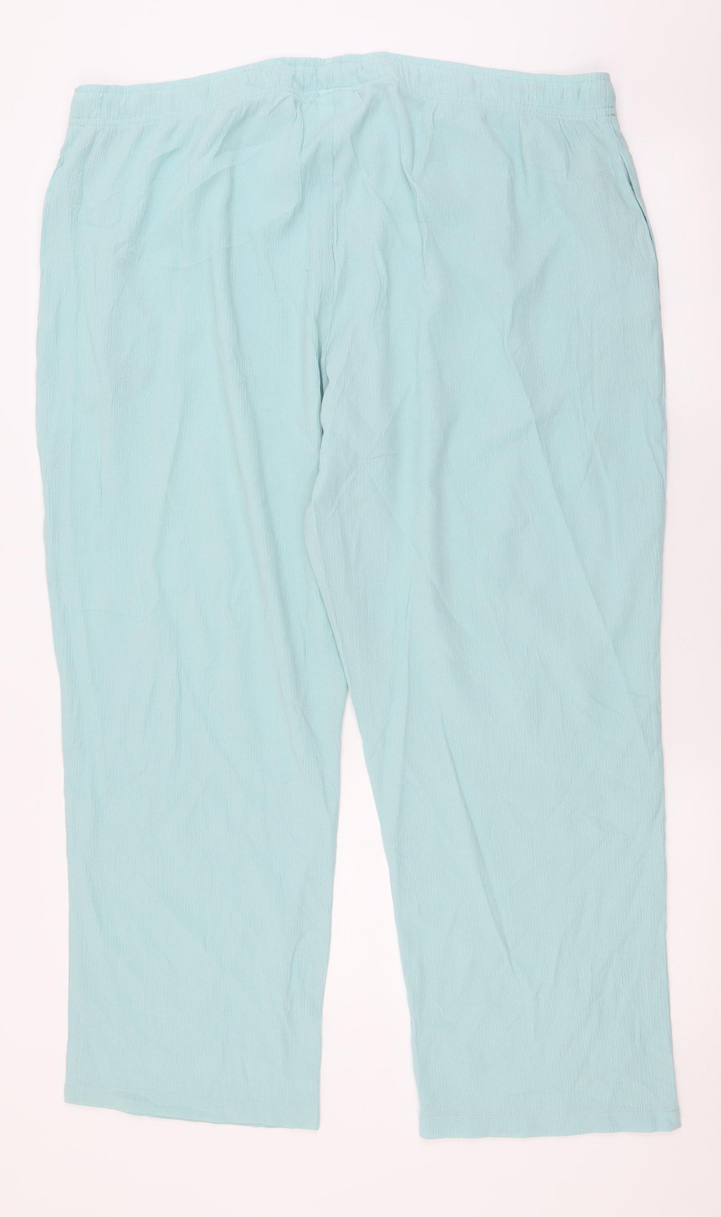 Damart Womens Blue  Polyester Trousers  Size 26 L27 in Regular Tie