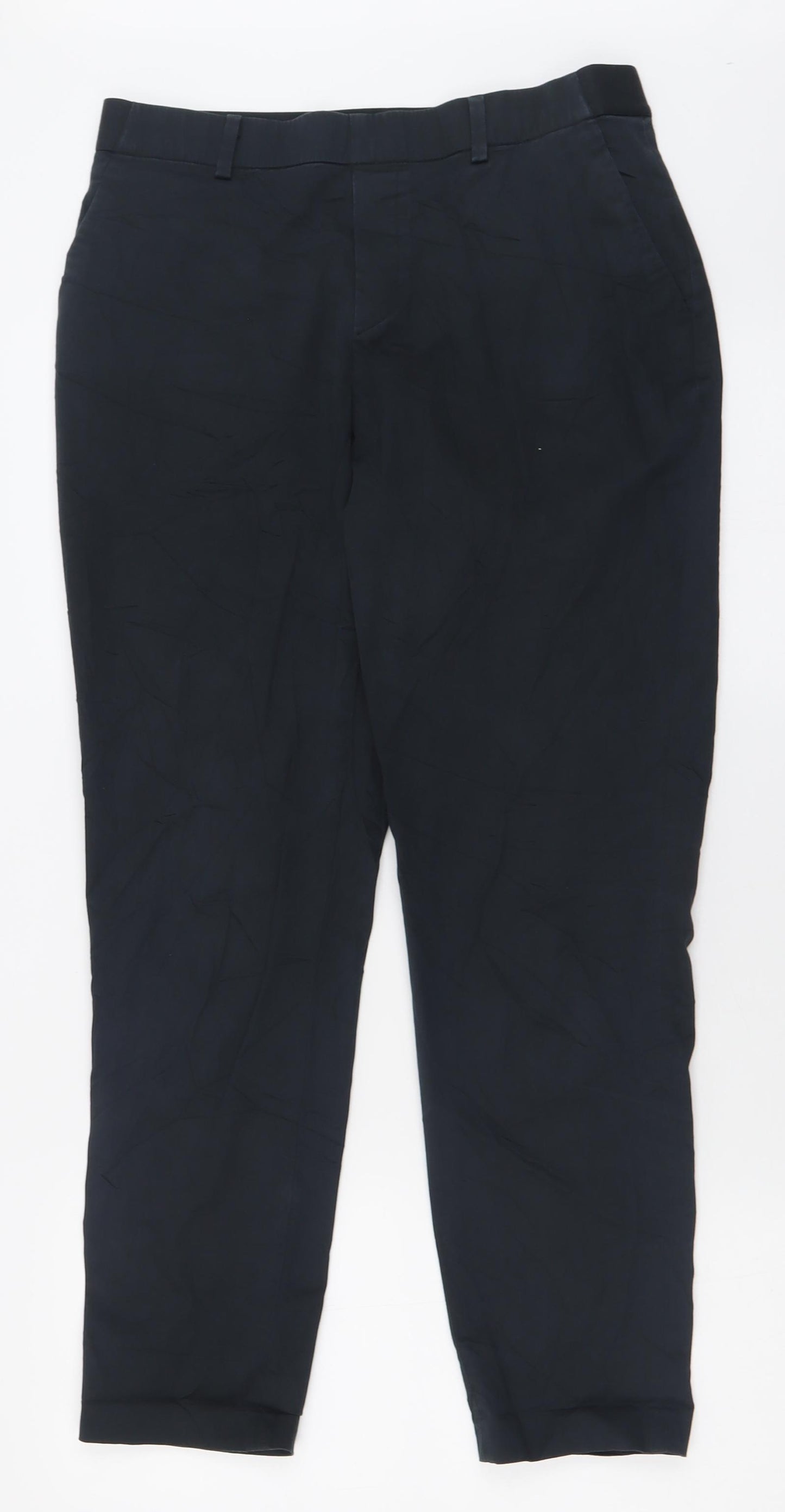 Uniqlo Womens Blue  Cotton Trousers  Size 28 in L28 in Regular