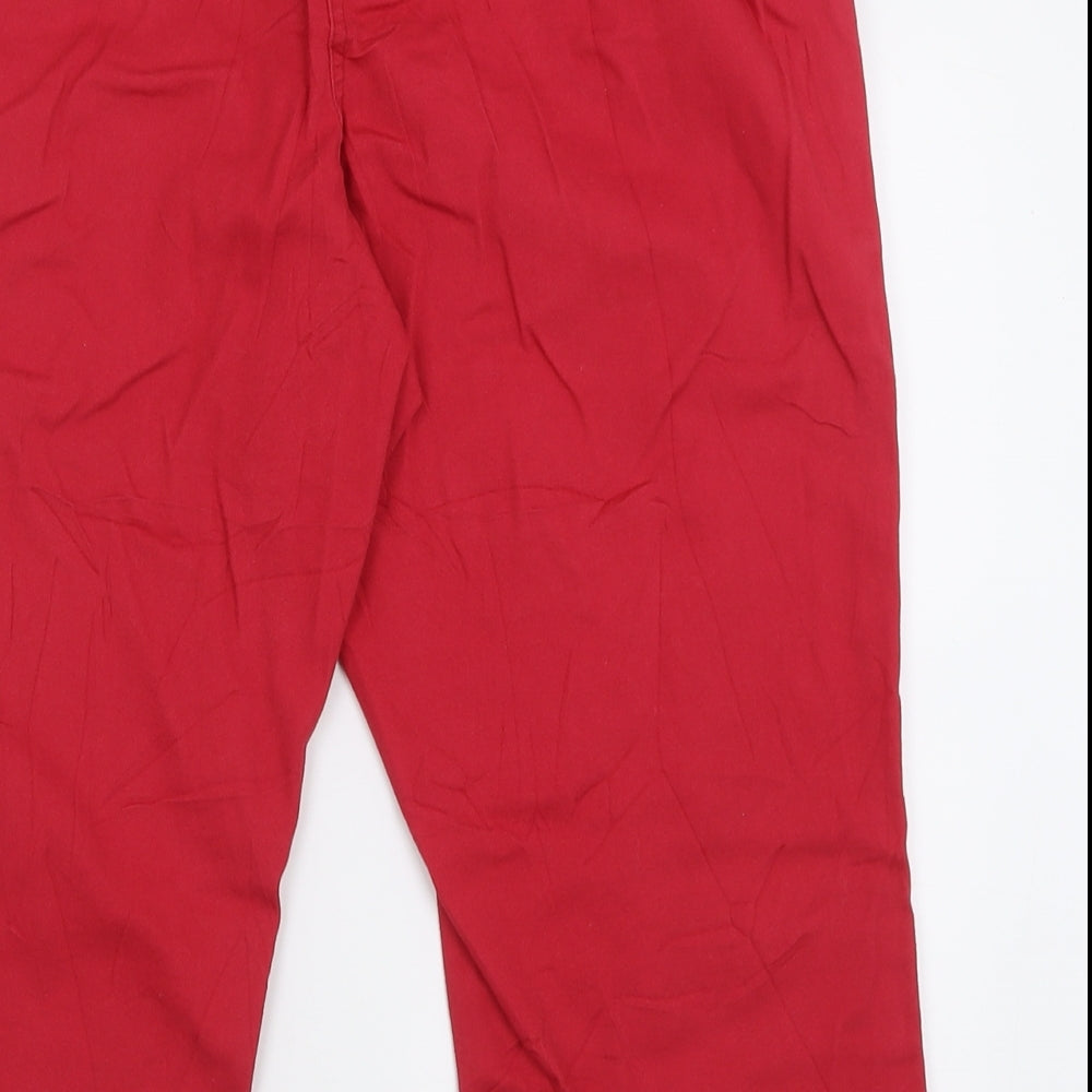 BM collection Womens Red  Cotton Bermuda Shorts Size 14 L19 in Regular Button