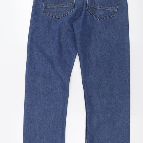 Denim & Co. Mens Blue  Cotton Straight Jeans Size 30 L30 in Regular Button
