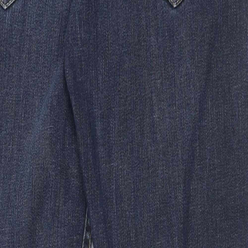 George Mens Blue  Cotton Bootcut Jeans Size 30 in L31 in Regular Button