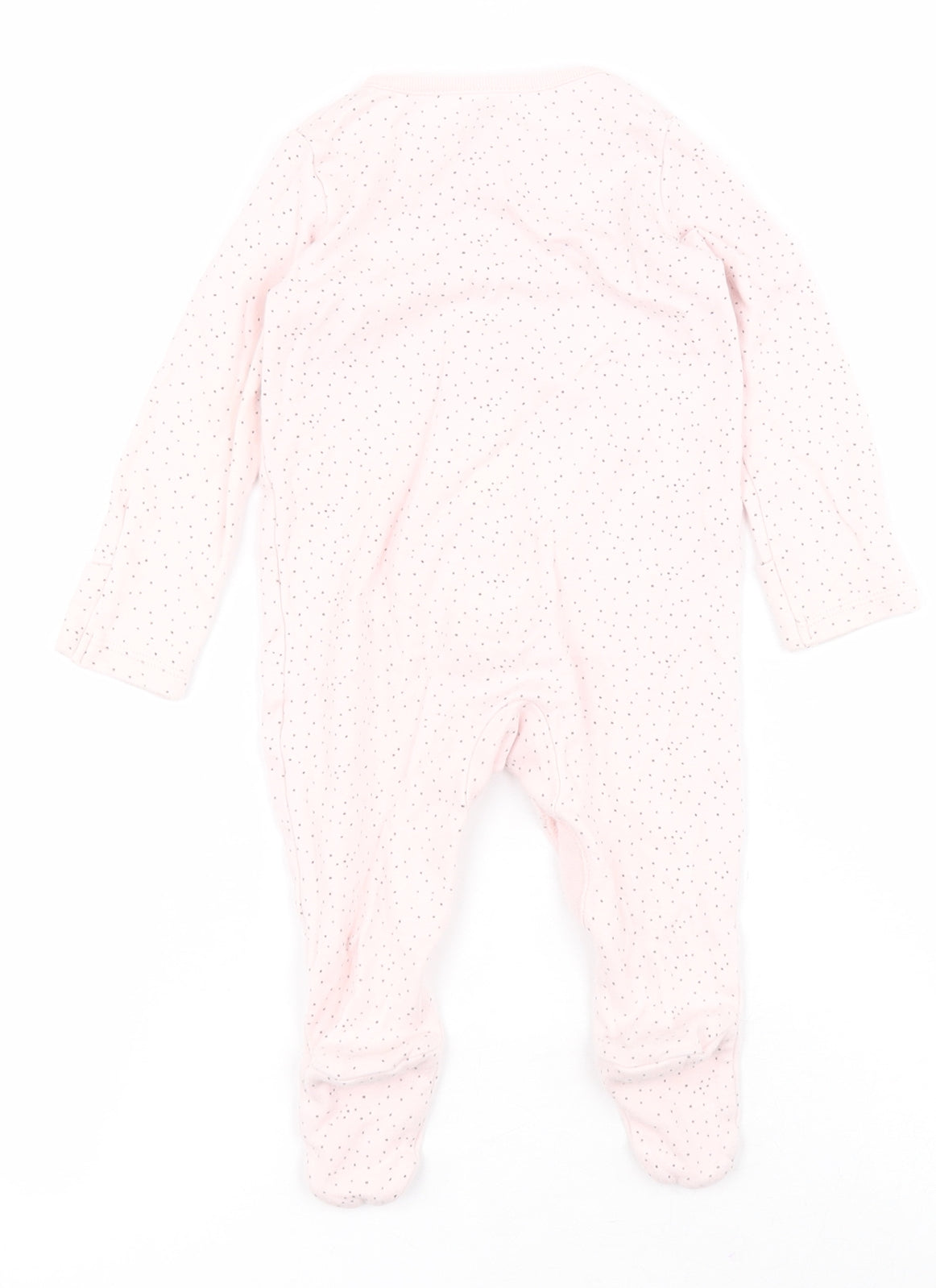 F&F Baby Pink  100% Cotton Babygrow One-Piece Size 3-6 Months  Snap - Stars