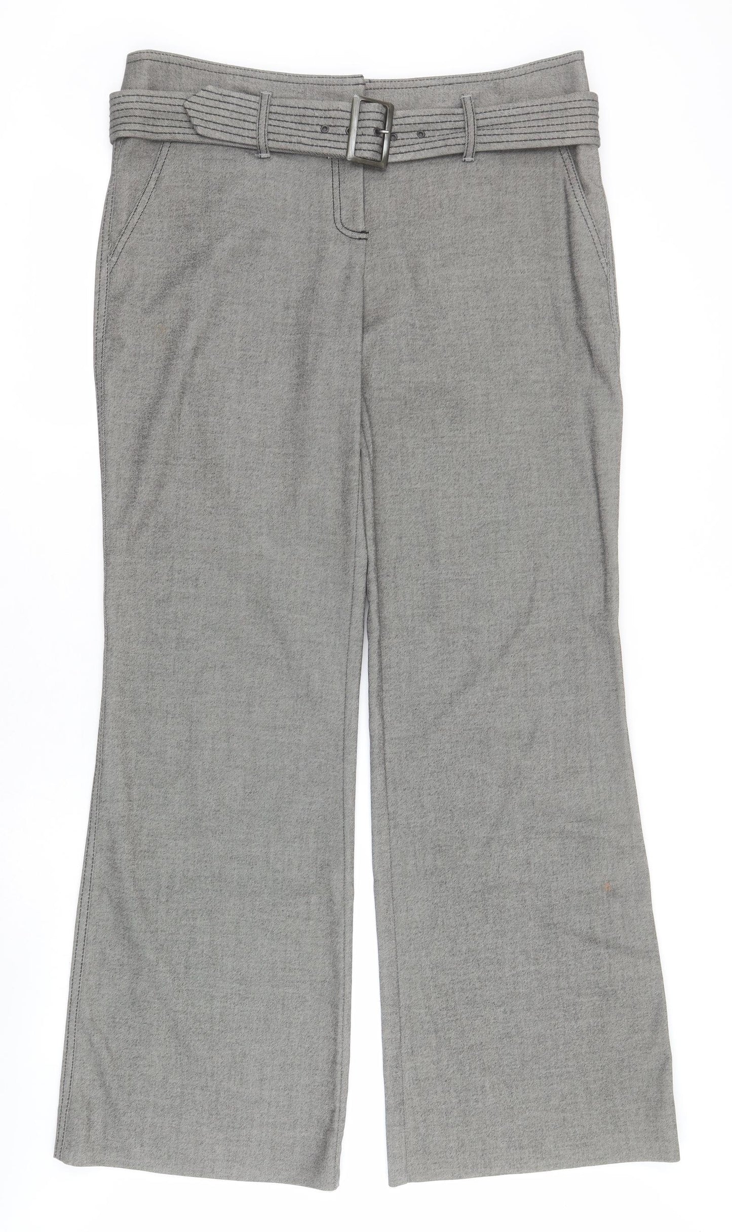 Savida Womens Grey  Polyester Dress Pants Trousers Size 12 L30 in Regular Zip