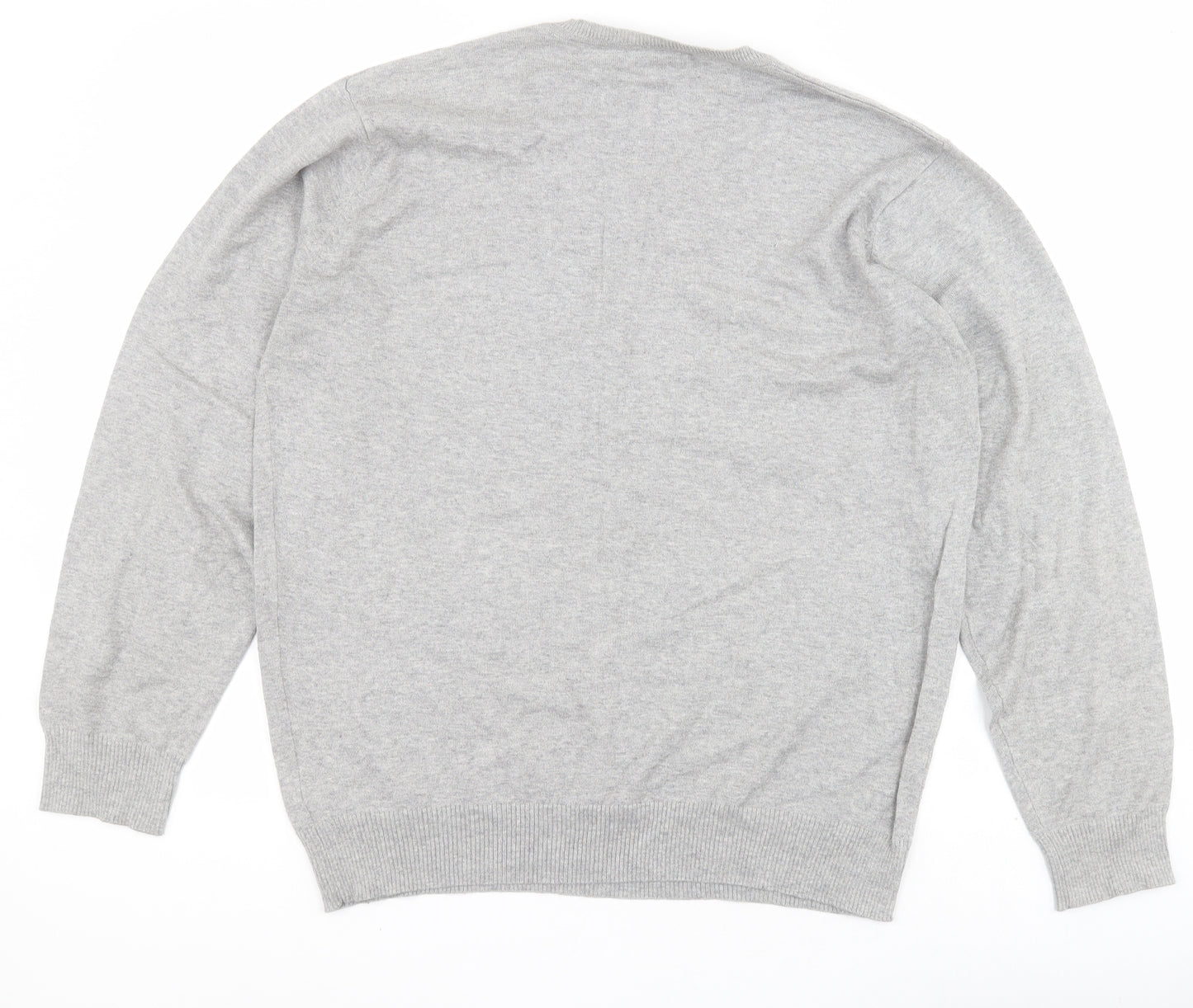 NEXT Mens Green V-Neck  Cotton Pullover Jumper Size M