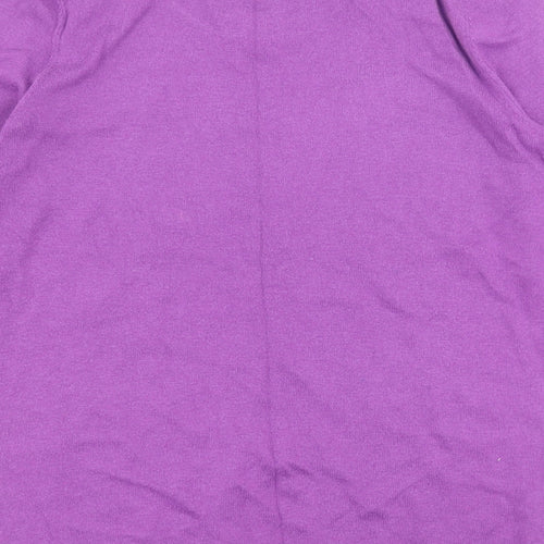 Gap Womens Purple Round Neck  Cotton Henley Jumper Size M