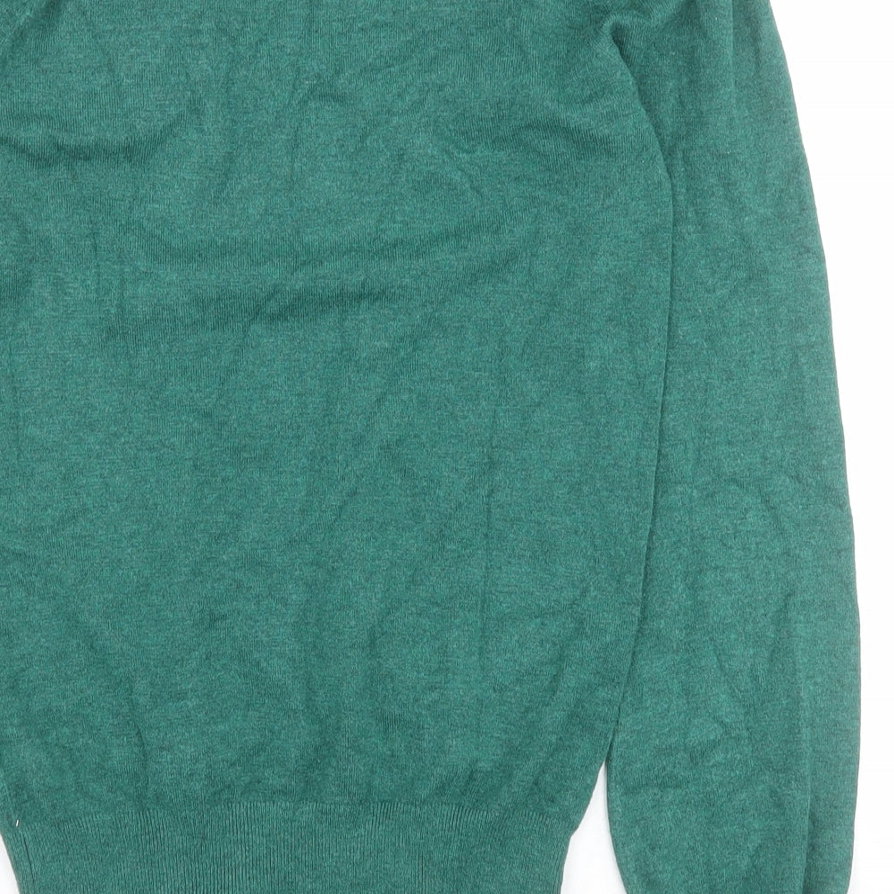 Primark Womens Green Scoop Neck  Viscose Pullover Jumper Size 10   - Bow