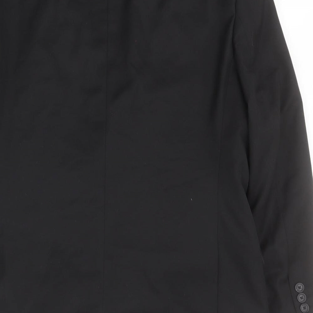 Moss Mens Black   Jacket Blazer Size L  Button