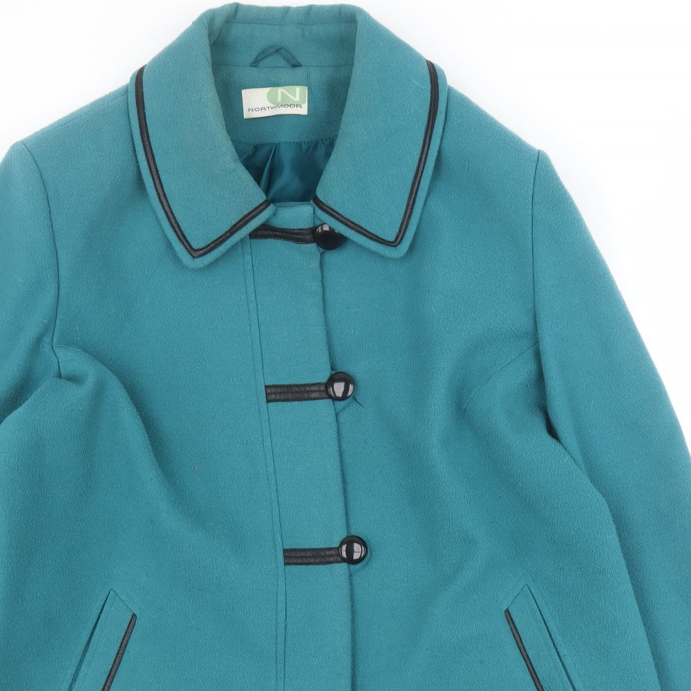 Northmoor Womens Blue   Pea Coat Coat Size 22  Button