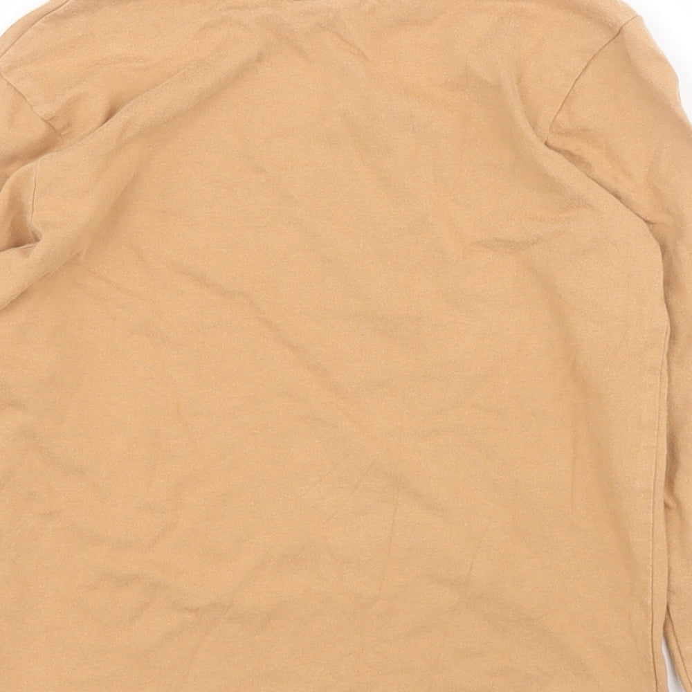 George Boys Brown  Cotton Pullover T-Shirt Size 4-5 Years Round Neck Pullover - Mickey Mouse