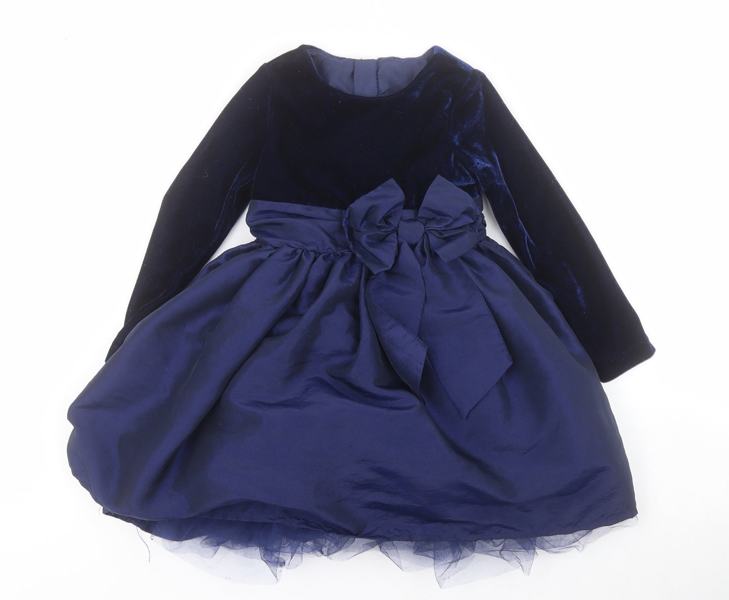 Dunnes Baby Blue  Polyester Tutu Dress  Size 9-12 Months  Round Neck Zip